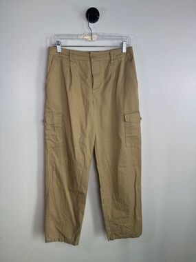 Calvin Klein Tan Cargo Trousers Utility Pants Streetwear Minimalist Size 6